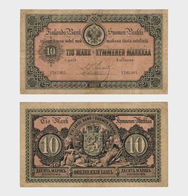 1889 - 10 Markkaa