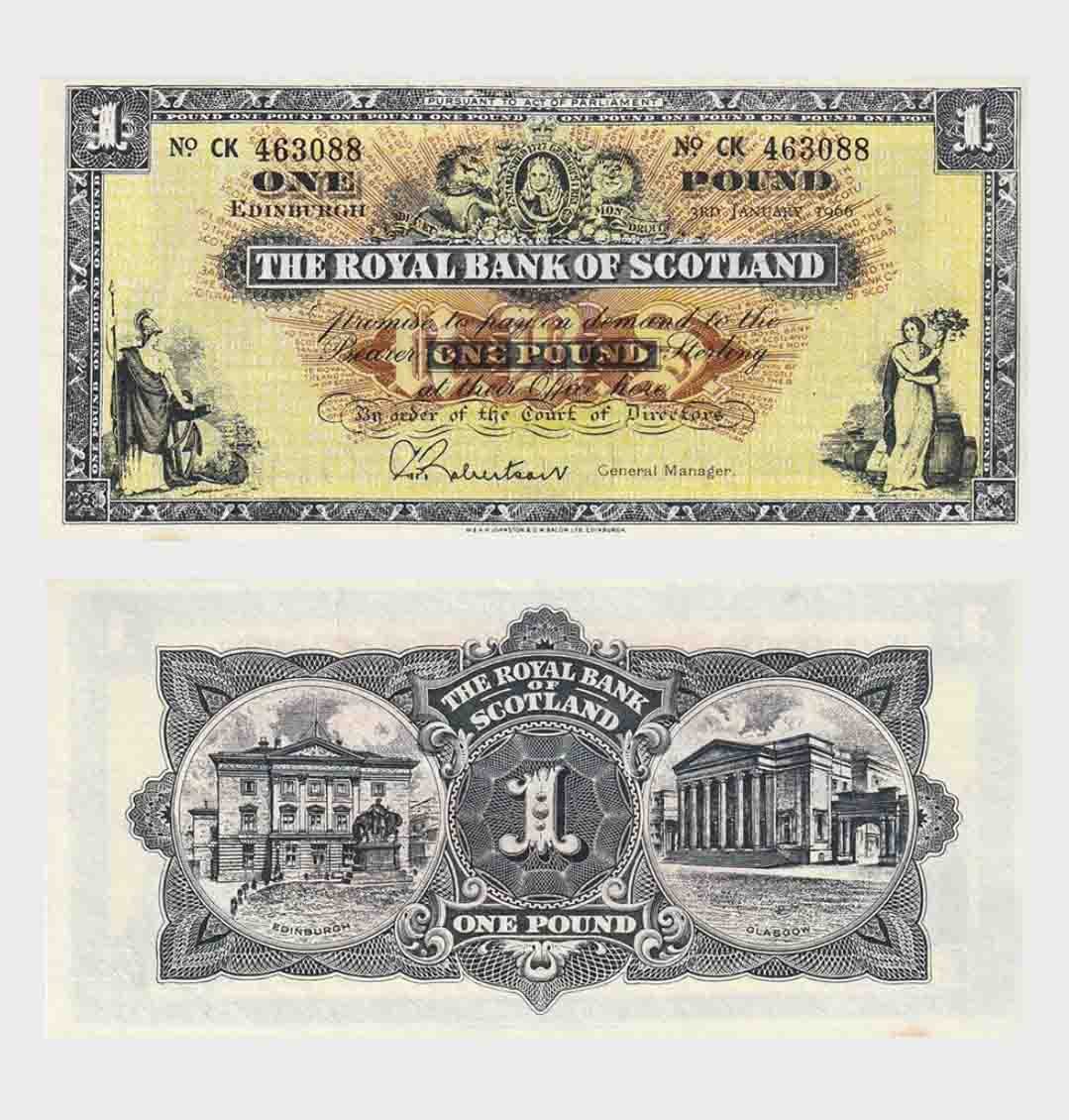 #NH633 - Scotland 1966 - 1 Pound - Image 1