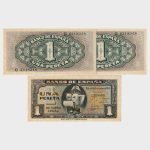 1940 - 2x 1 Peseta - S/N : 4318348/9