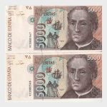 1992 - 5000 Pesetas - S/N : 9C3800566/7