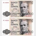 1979 - 2x 5000 Pesetas - Replacement