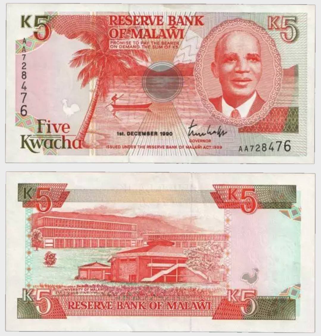 #CO9481 - Malawi - 1 1990 - 5 Kwacha - Image 1