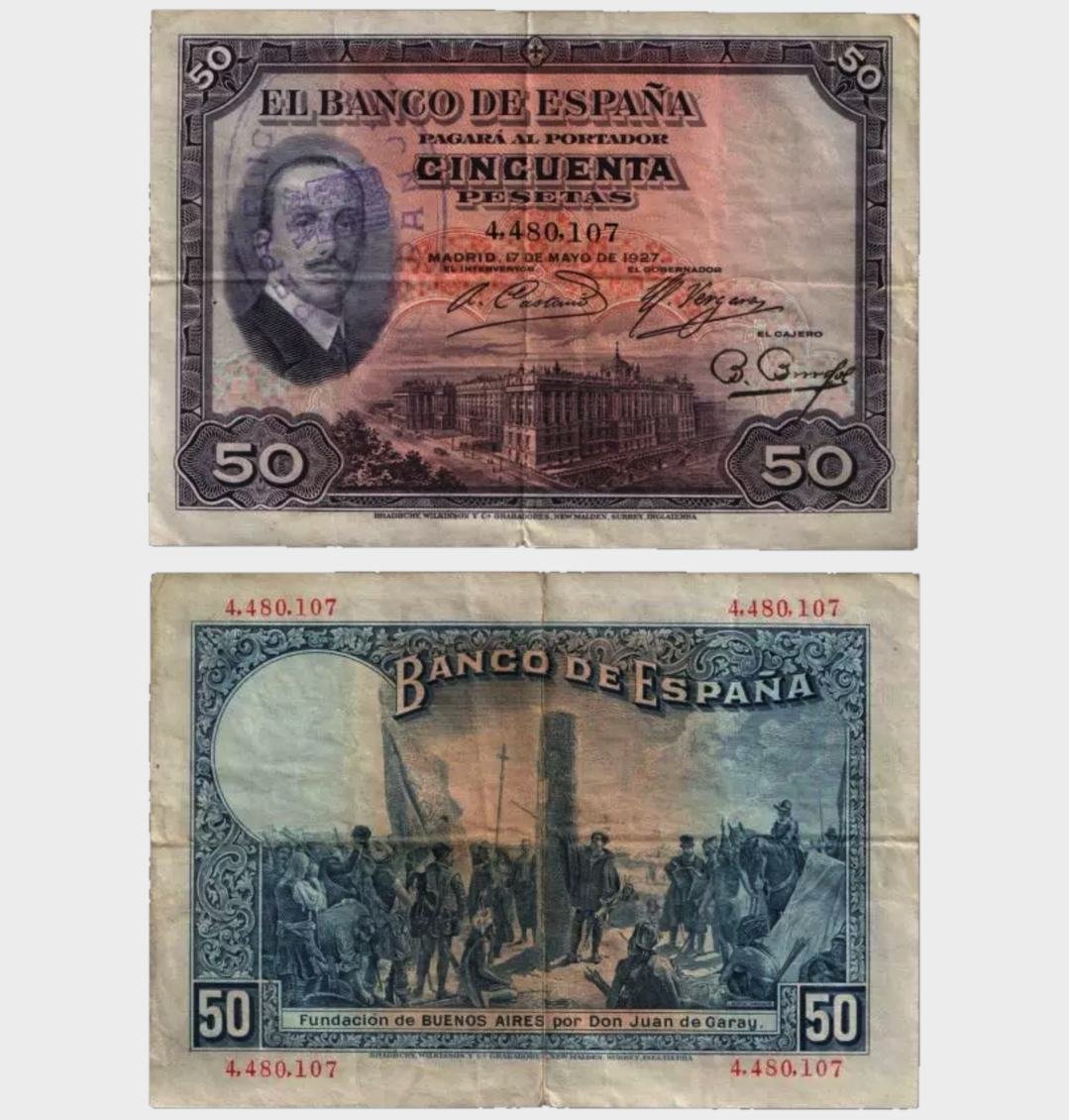 #CO9552 - Spain 1927 - 50 Pesetas - Image 1