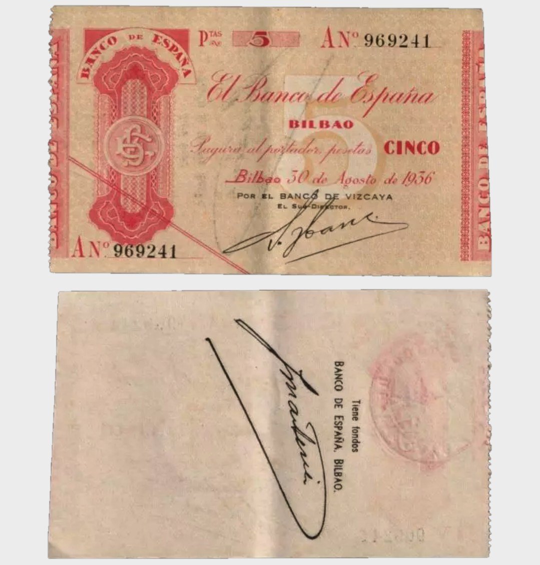 #CO9579 - Spain 1936 - 5 Pesetas - Image 1