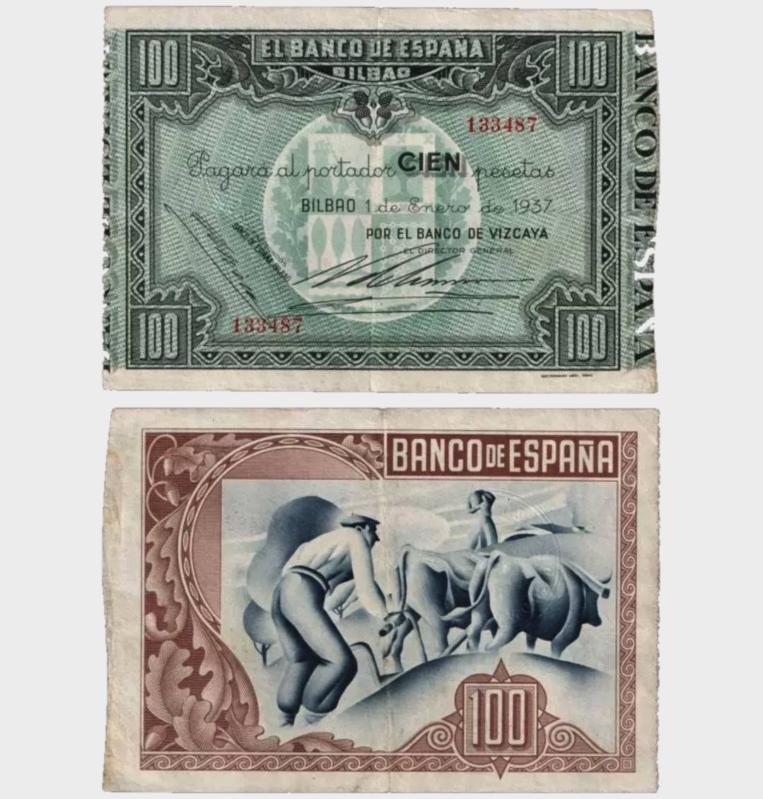 #CO9580 - Spain 1937 - 100 Pesetas - Image 1