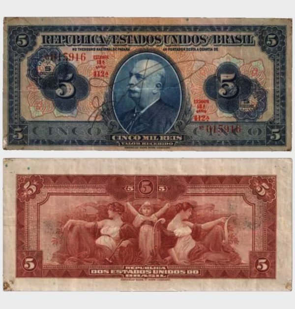 1942 - 5000 Reis / 5 Cruzeiros