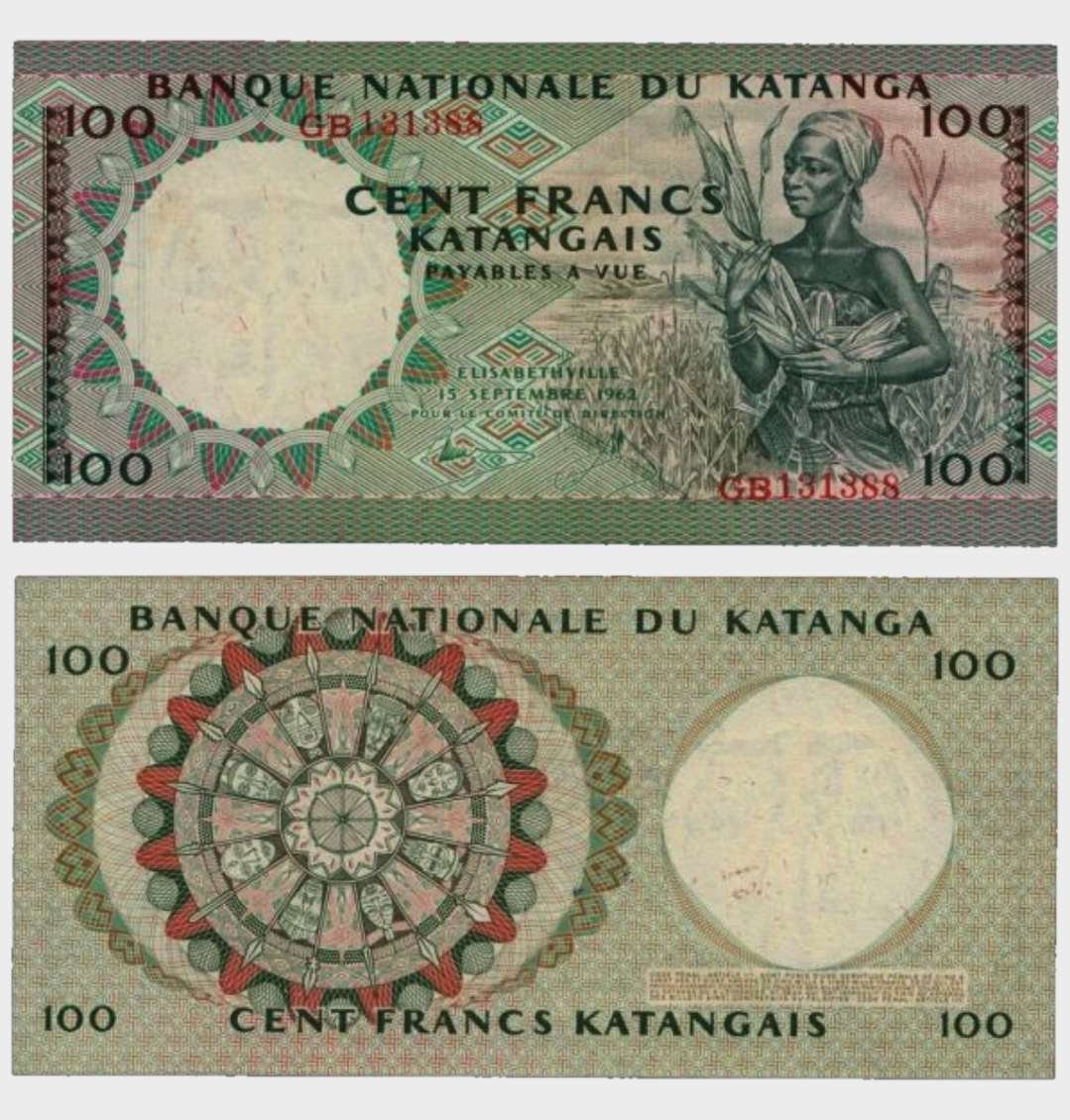 #CO9654 - Katanga 1962 - 100 Francs - Image 1