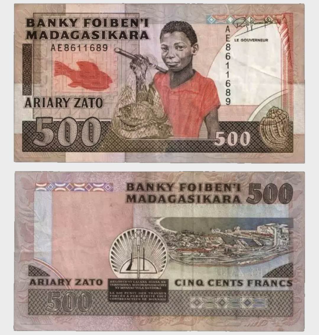 #CO9710 - Madagascar 1988 - 500 Francs - Image 1
