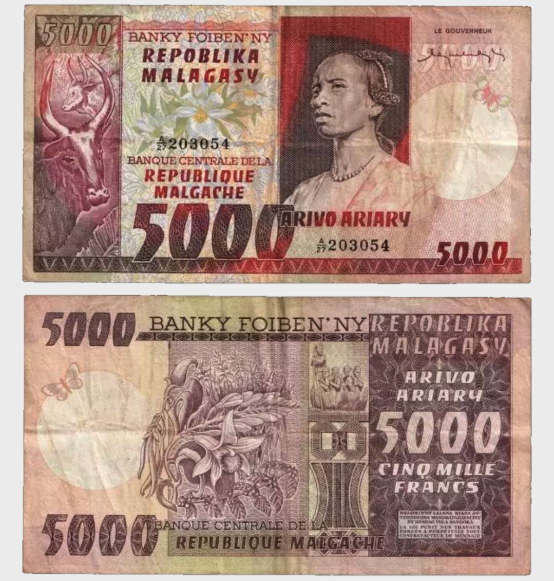 #CO9712 - Madagascar 1974 - 5000 Francs - Image 1