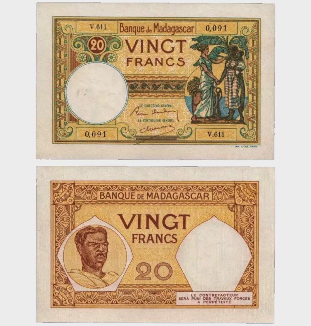#CO9716 - Madagascar 1937 - 20 Francs - Image 1
