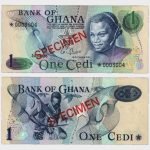 1976 - 1 Cedi - SPECIMEN
