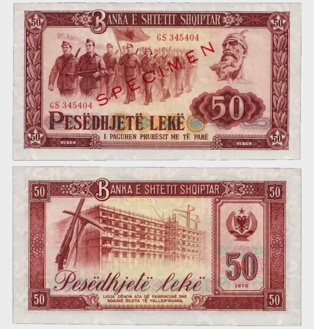 #CO10367 - Albania 1976 - 50 Leke - SPECIMEN - Image 1