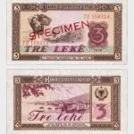 1976 - 3 Leke - SPECIMEN