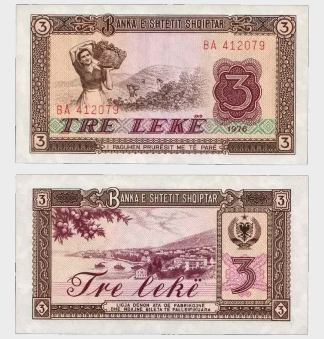 #CO10384 - Albania 1976 - 3 Leke - Image 1