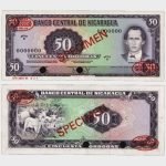 1972 - 50 Cordobas - SPECIMEN