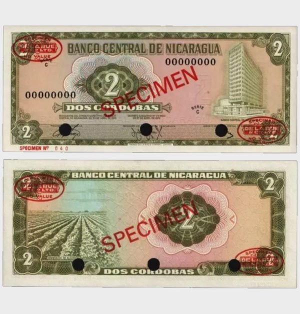 1972 - 2 Cordobas - SPECIMEN