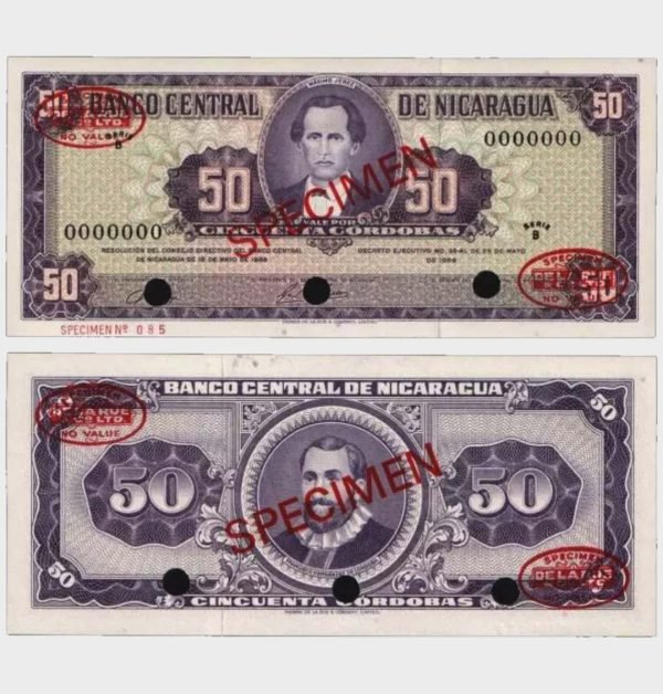 1968 - 50 Cordobas - SPECIMEN