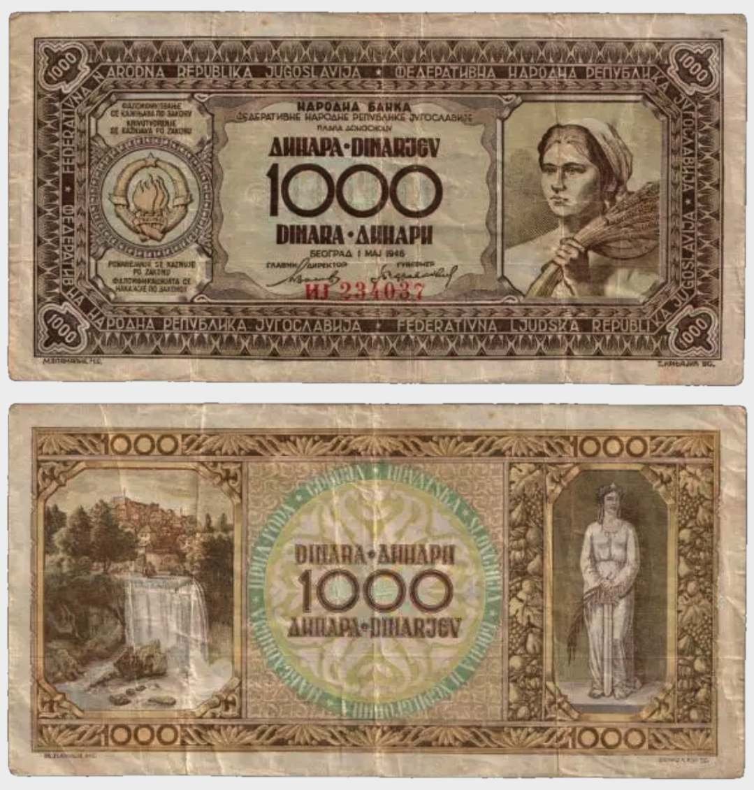 #CO10533 - Yugoslavia 1946 - 1000 Dinara - Image 1