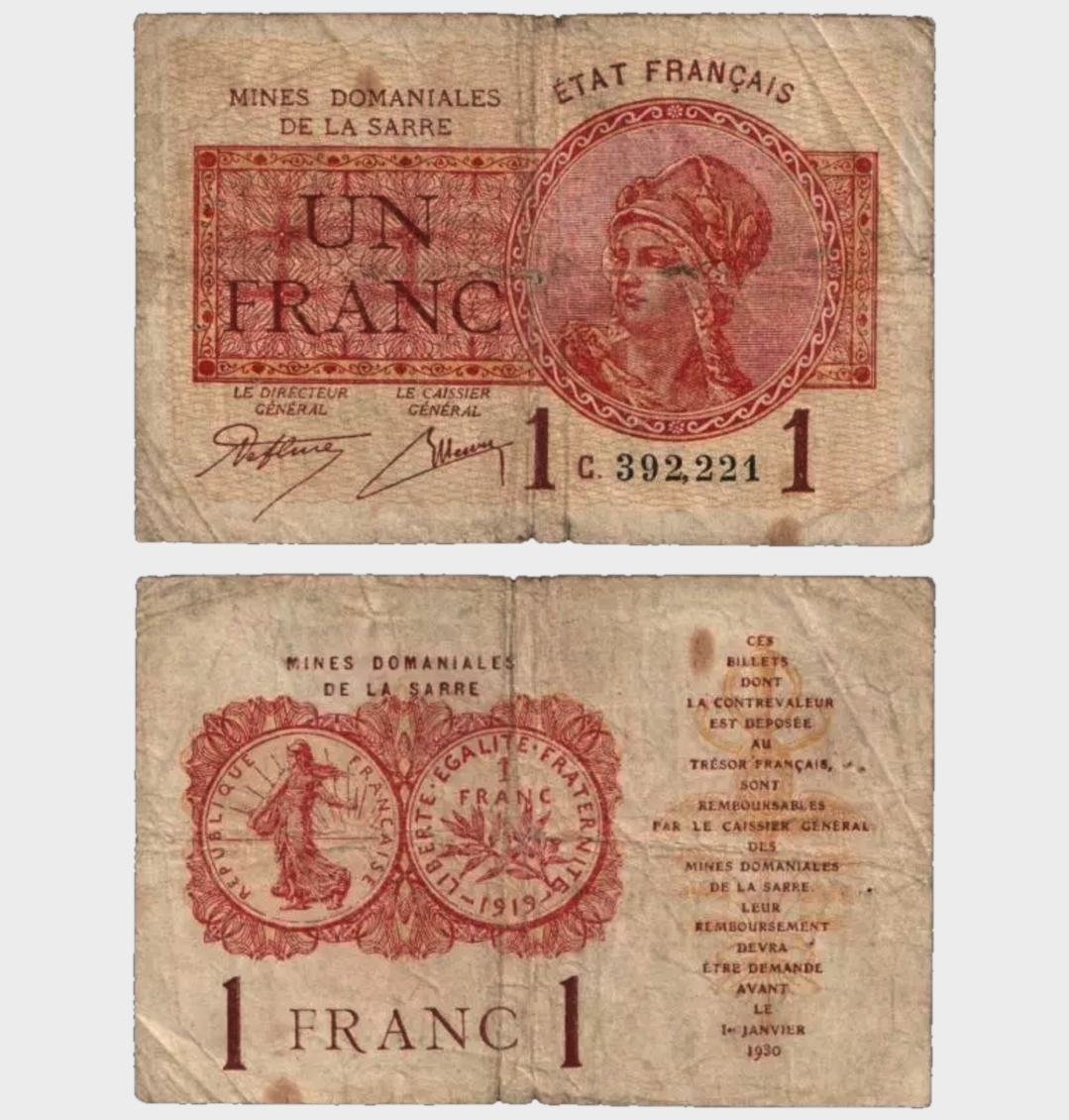 #CO10963 - Saarland 1920 - 1 Franc - Image 1
