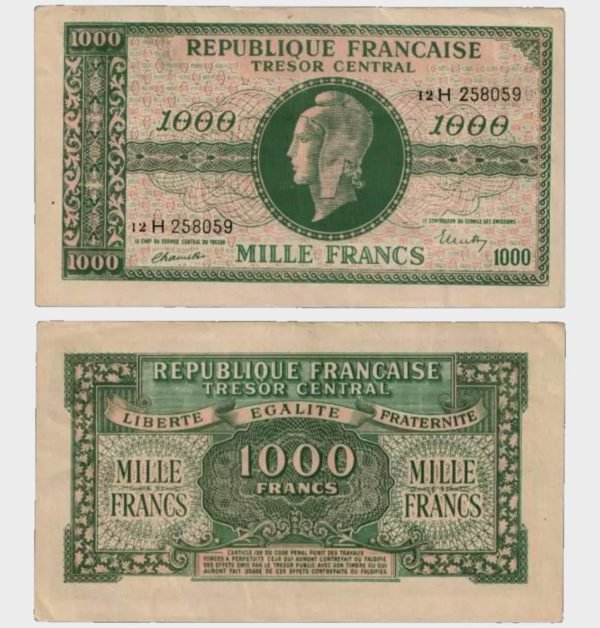 1945 - 1000 Francs - COUNTERFEIT