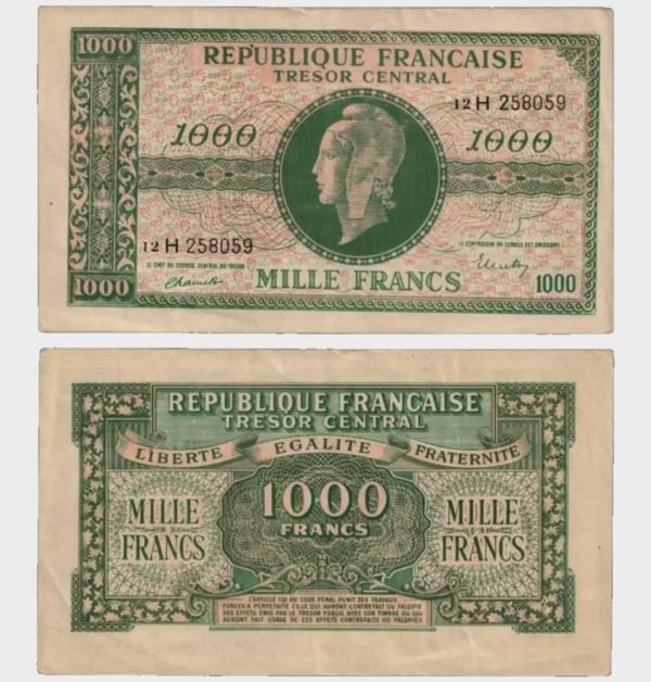 1945 - 1000 Francs - COUNTERFEIT