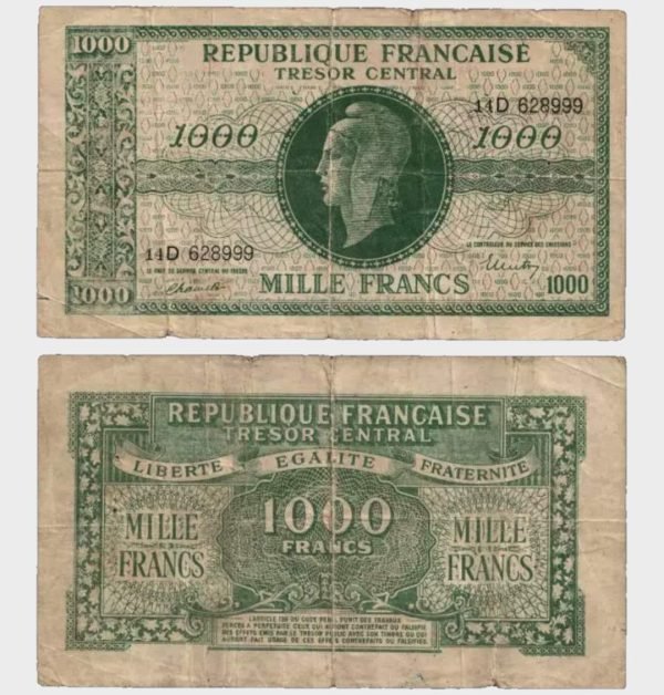 1945 - 1000 Francs - COUNTERFEIT