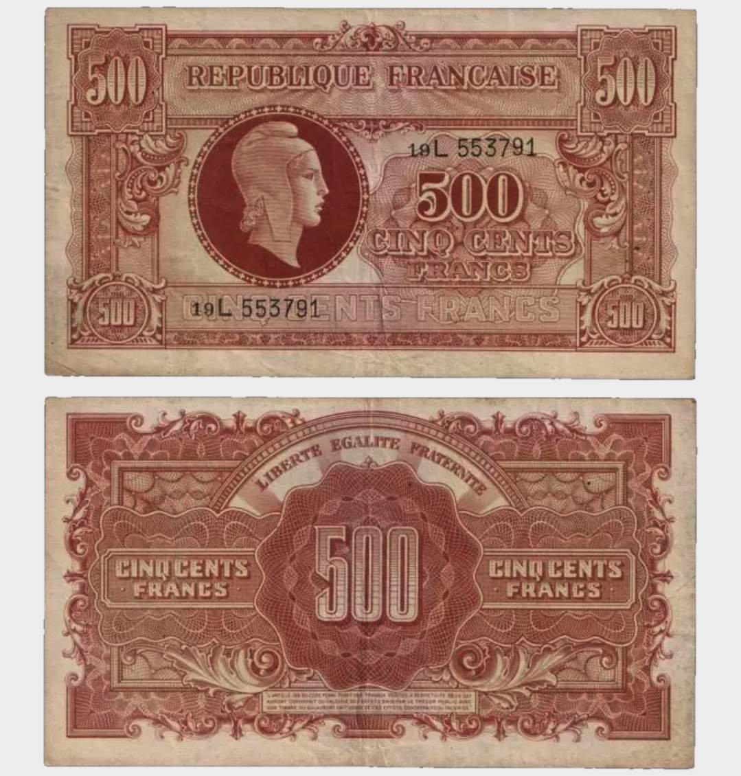 #CO10987 - France 1945 - 500 Francs - Image 1