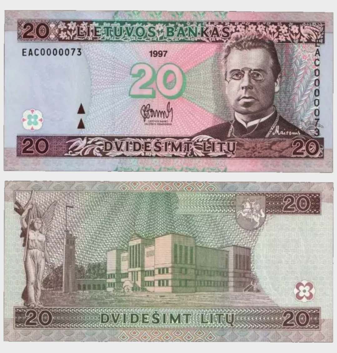 #CO11235 - Lithuania 1997 - 20 Litu - S/N : ...73 - Image 1