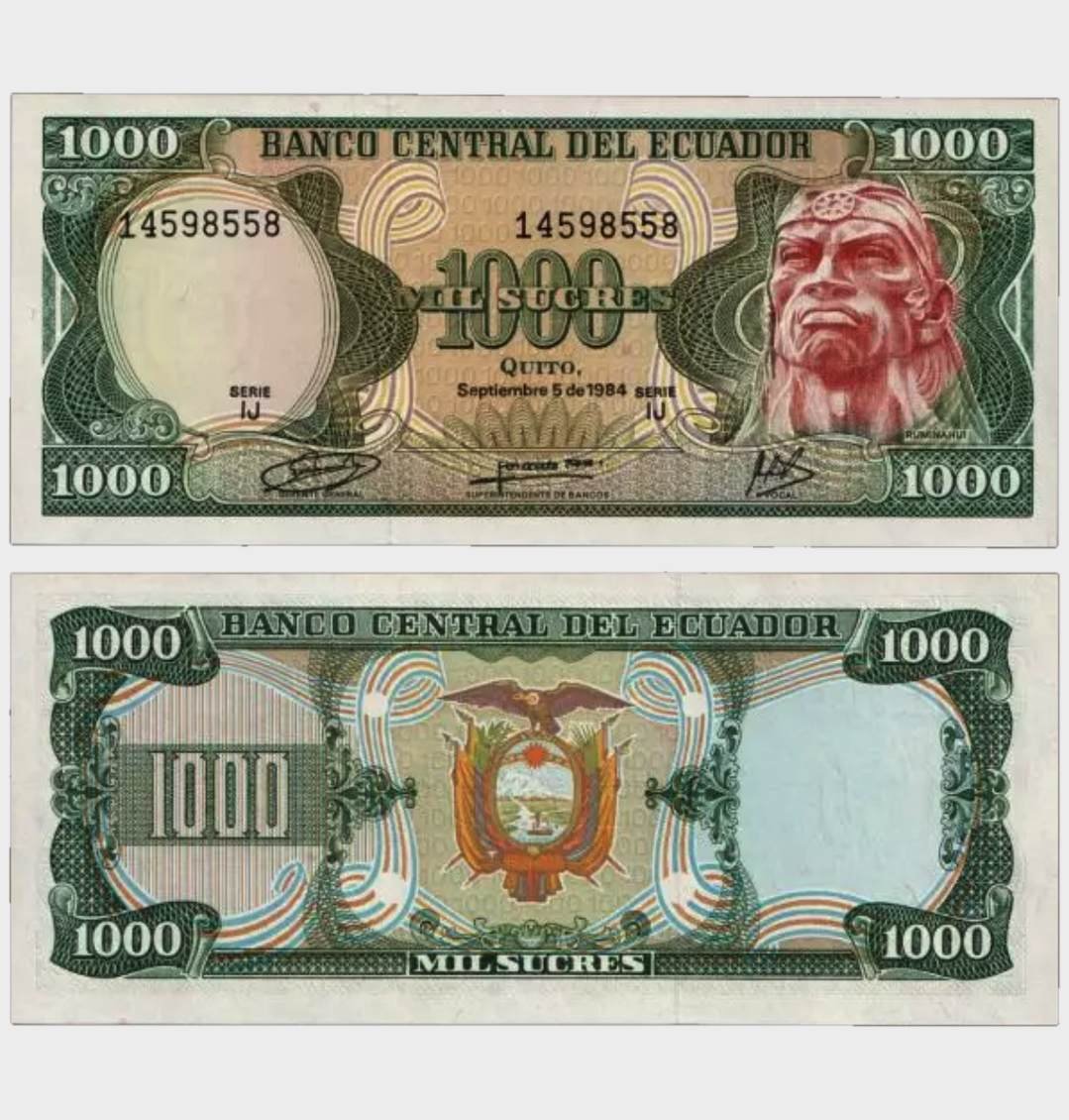 #CO11255 - Ecuador 1984 - 1000 Sucres - Image 1