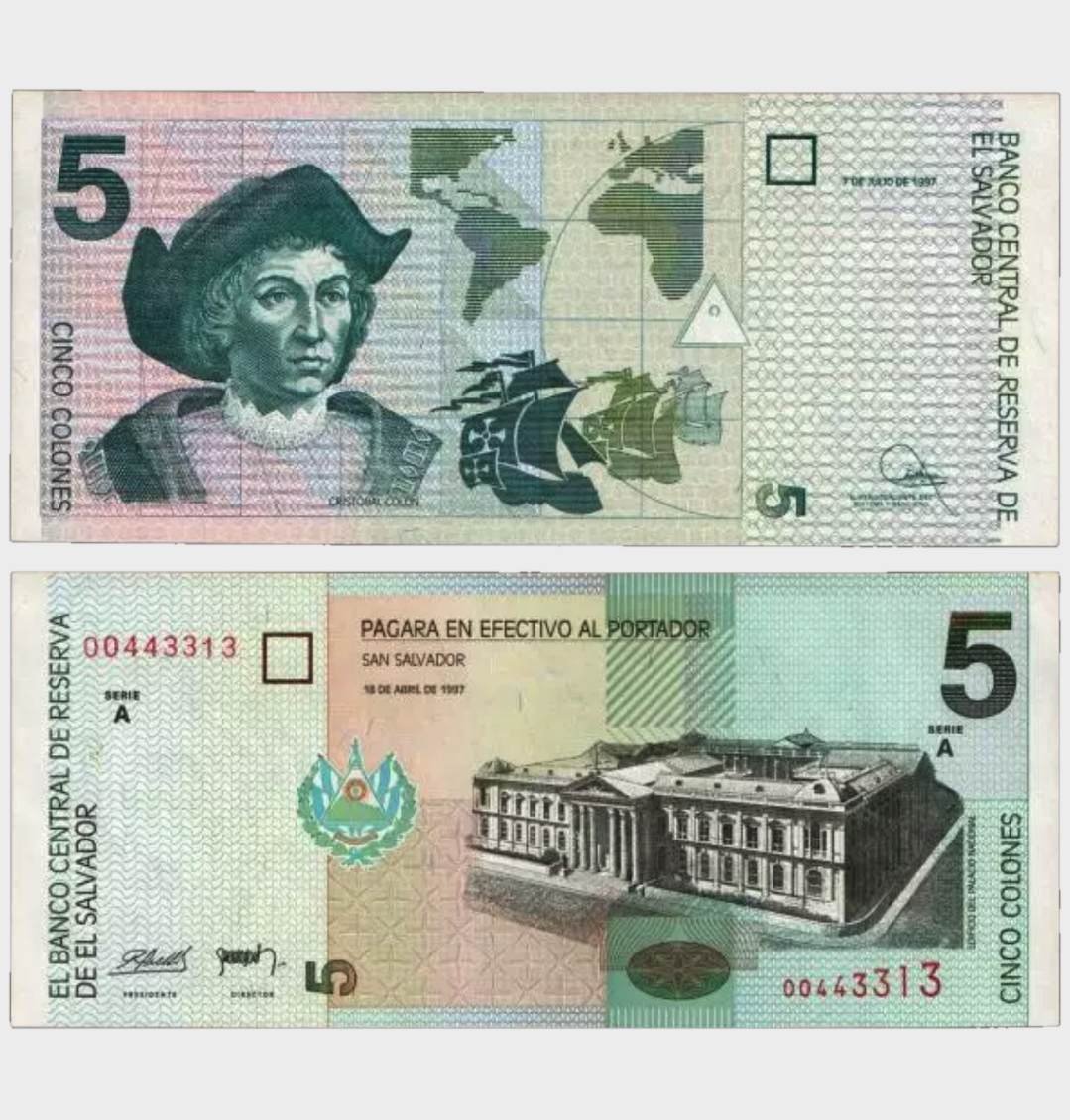 #CO11277 - El Salvador 1997 - 5 Colones - Image 1