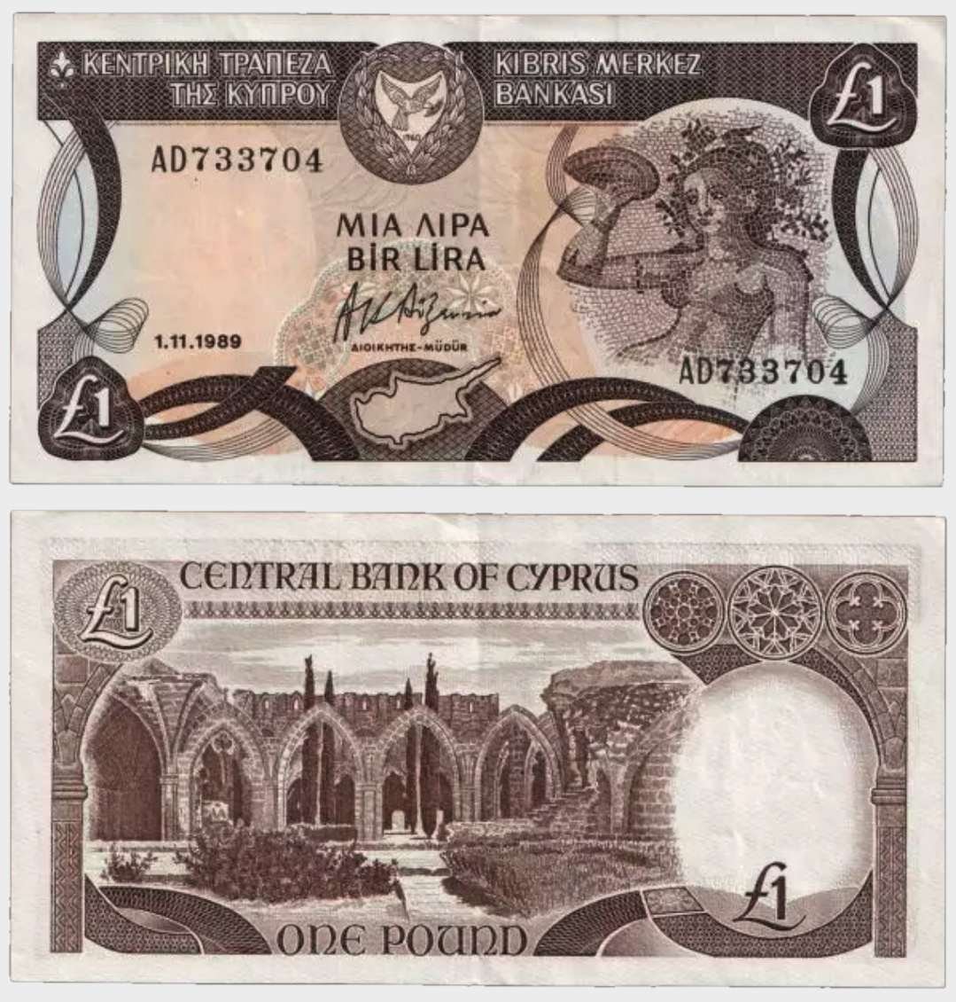 #CO11354 - Cyprus 1989 - 1 Pound - Image 1