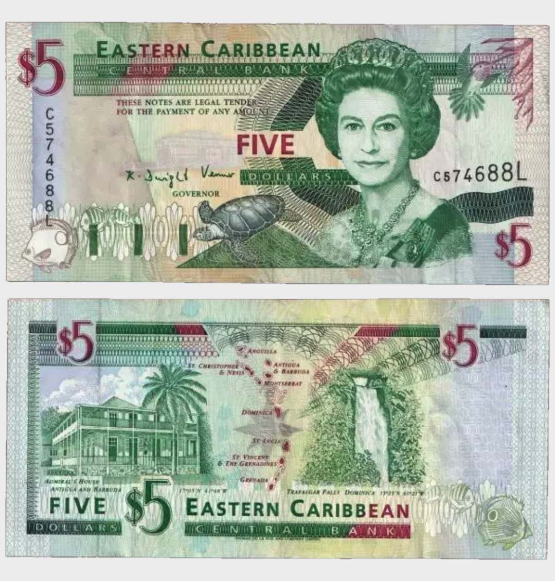 #CO11450 - East Caribbean States 1994 - 5 Dollars - Image 1