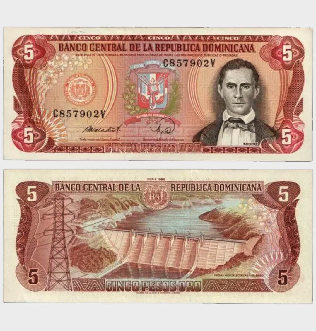 #CO11504 - Dominican Republic 1988 - 5 Pesos - Image 1
