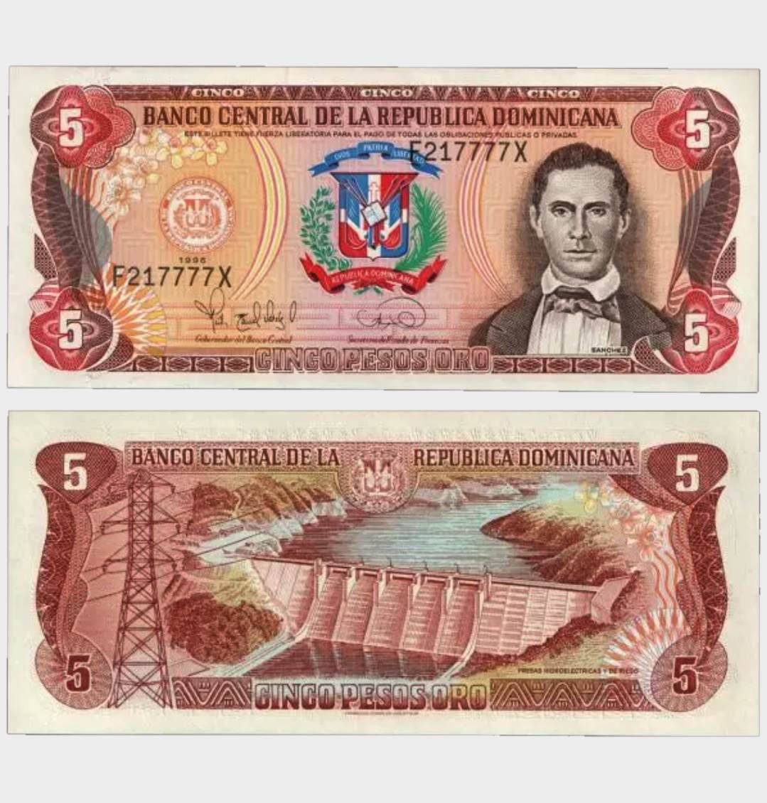 #CO11507 - Dominican Republic 1996 - 5 Pesos - Image 1