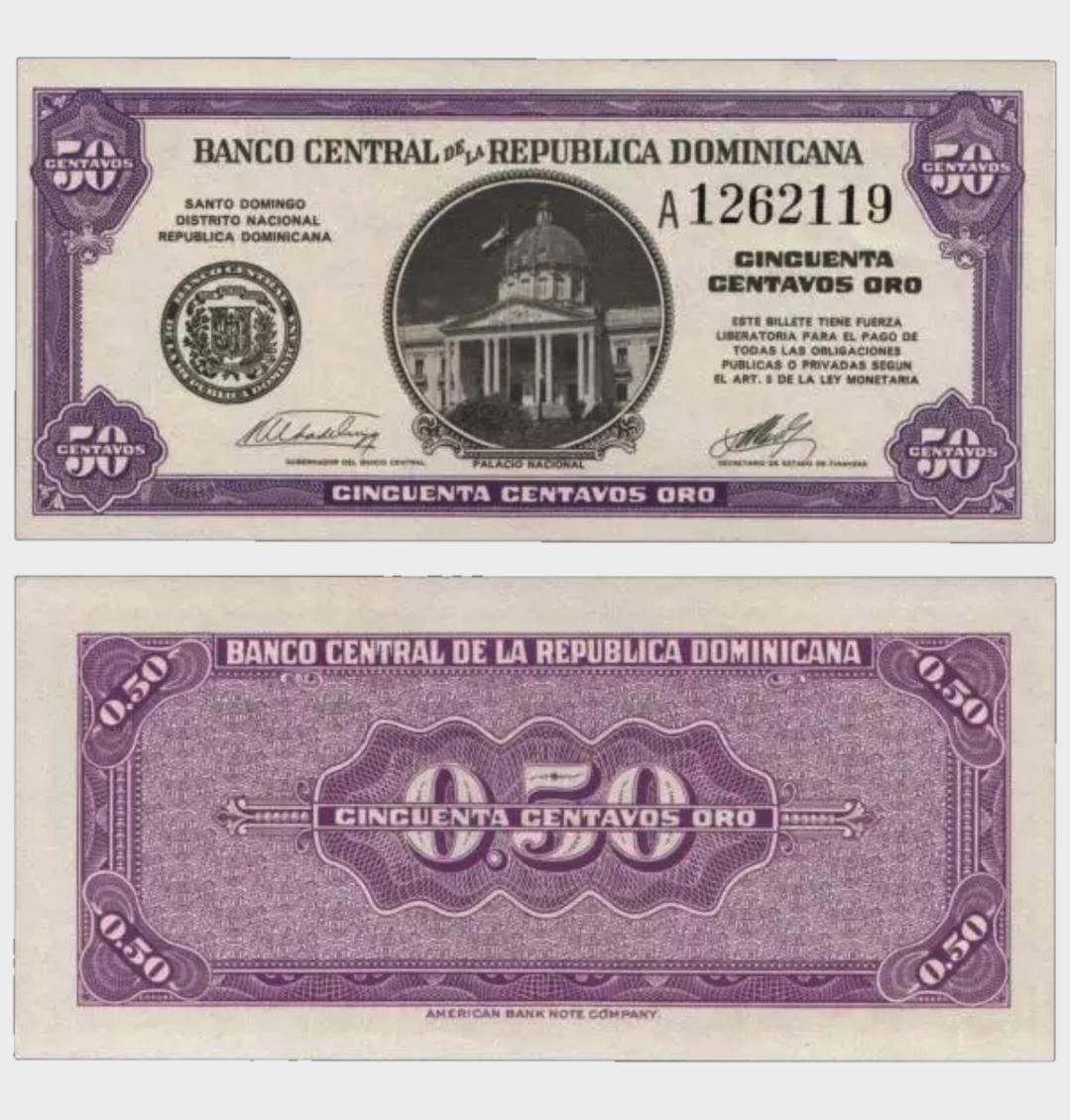 #CO11520 - Dominican Republic 1961 - 50 Centavos - Image 1