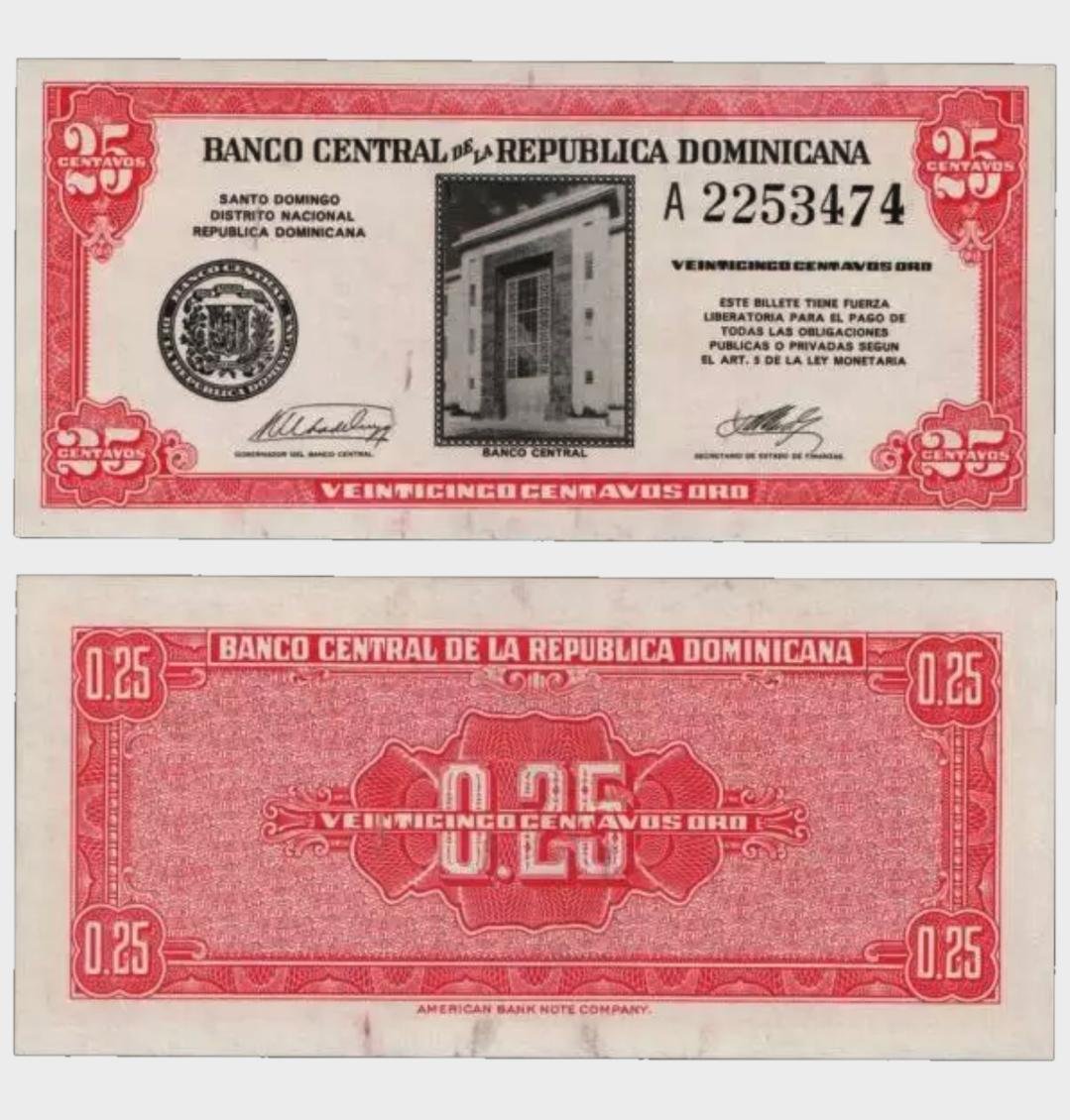 #CO11524 - Dominican Republic 1961 - 25 Centavos - Image 1