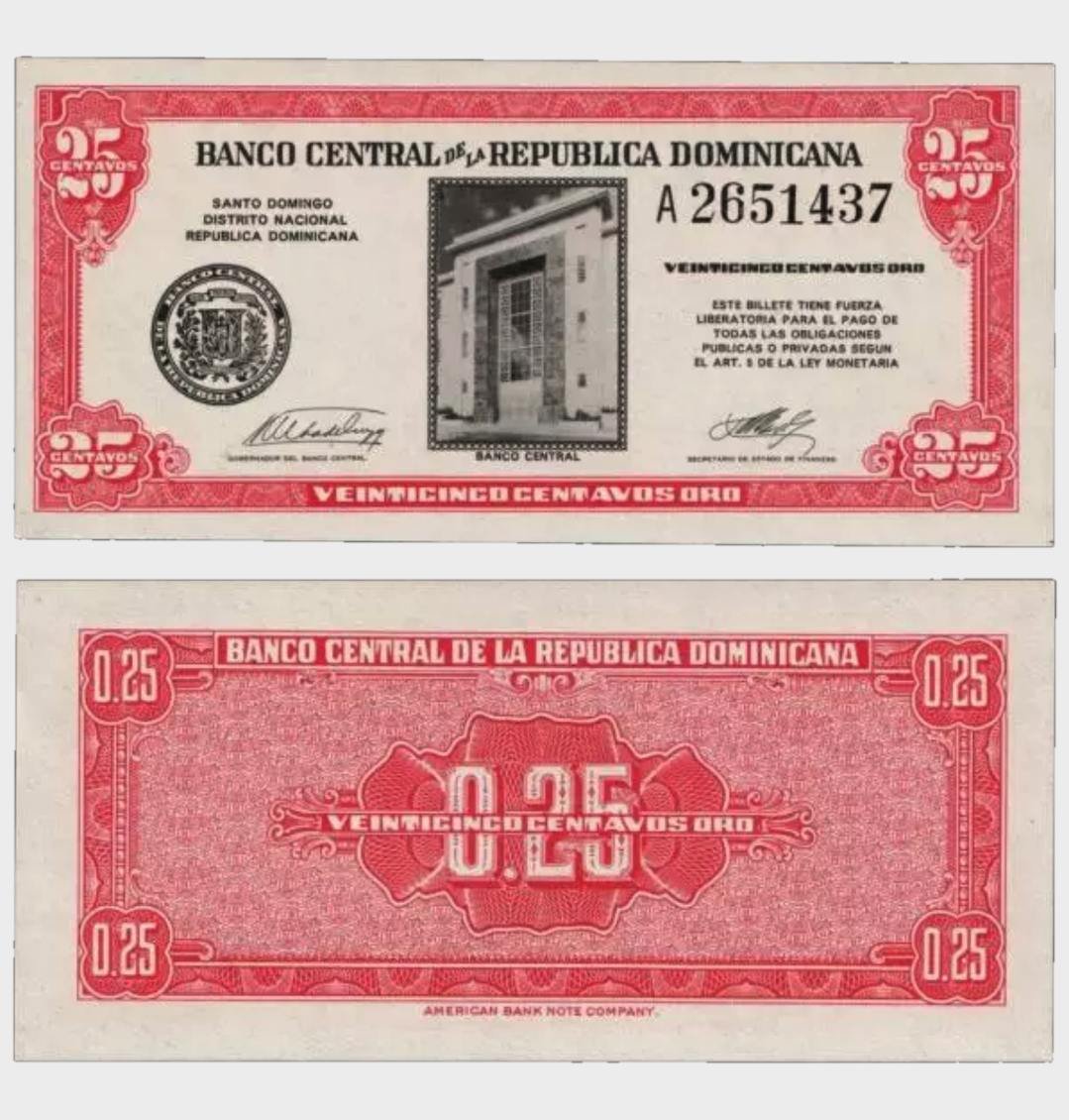 #CO11526 - Dominican Republic 1961 - 25 Centavos - Image 1