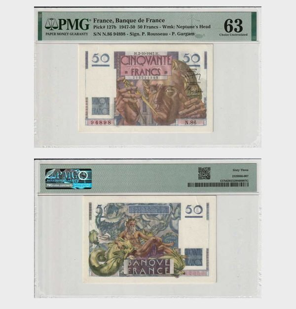 1947 - 50 Francs - PMG