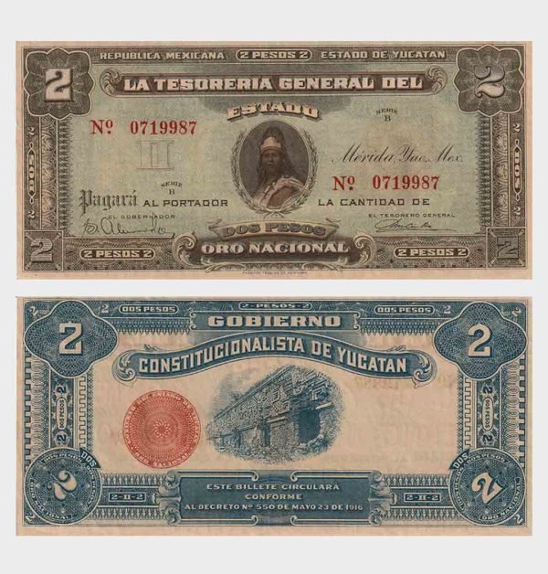 1916 - 2 Pesos