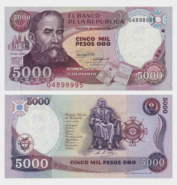 1987 - 5000 Pesos Oro