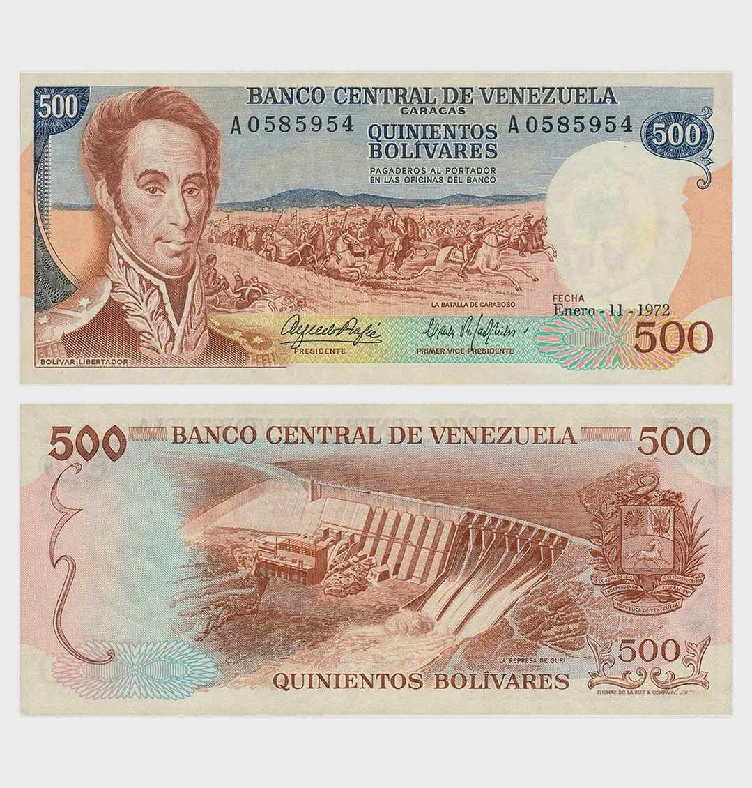#RS3264 - Venezuela 1972 - 500 Bolivares - Image 1